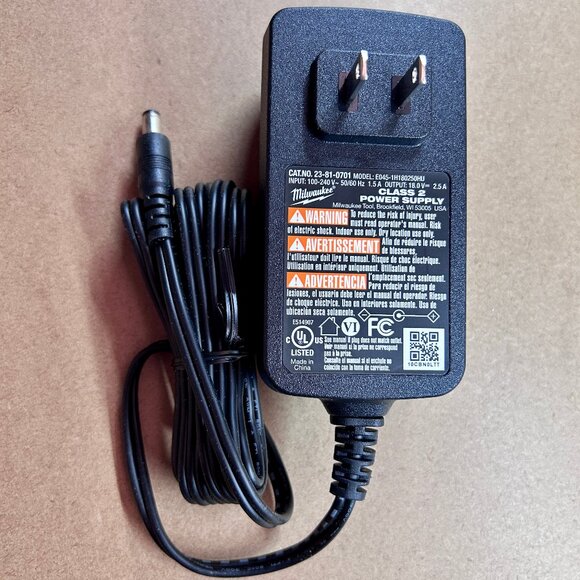 MILWAUKEE 10CBN0LTT Power Cord Class 2 Replacement M18 Fan OEM **NEW** - Picture 2 of 3